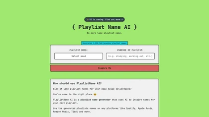 Playlistnameai